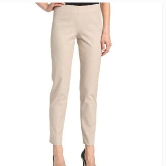 Theory Belisa 2 Bistretch Pants Khaki Tan Sand 10 - Picture 2 of 9